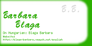 barbara blaga business card